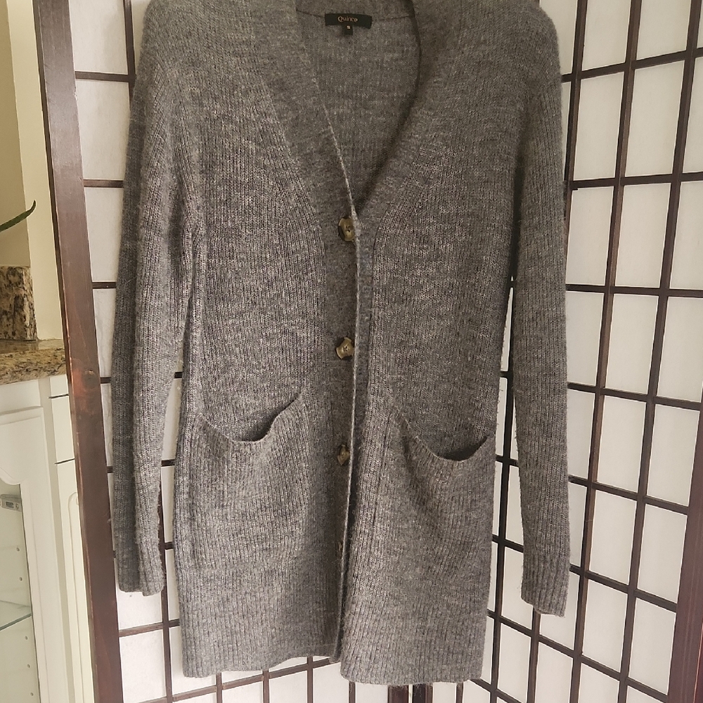 Quince Gray Wool/Alpaca Women's Cardigan
